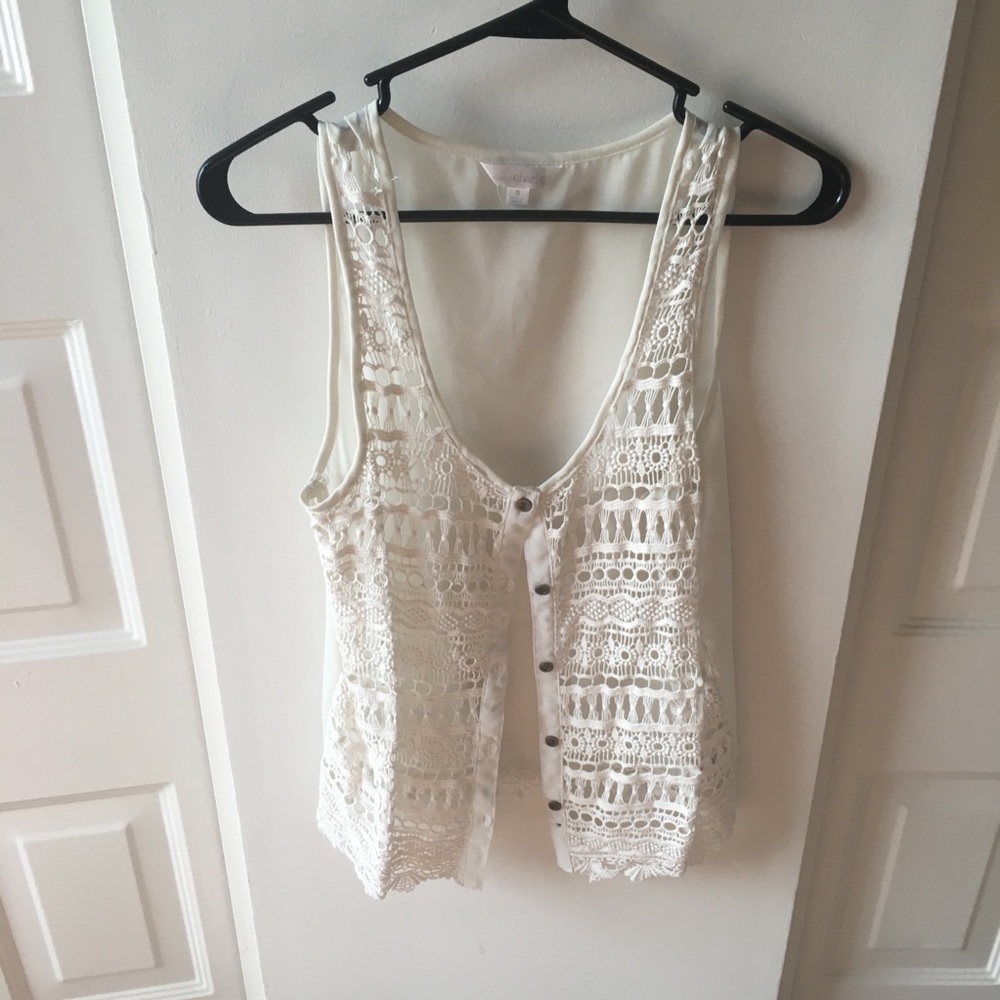 Knitted/Crochet Lace Vest from Charming Charlie’s!